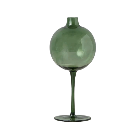 Green Wine Glass Vase