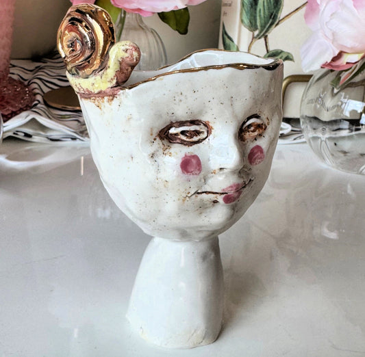 The Quiet Snail- Figurative Fauna Pottery