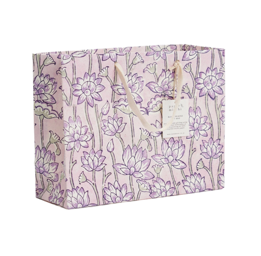 Medium Hand Block Printed Gift Bag