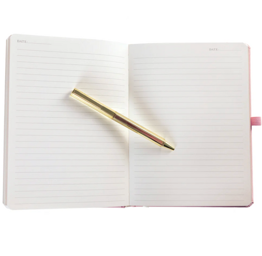 La Petite Presse Hummingbird Fabric-Bound Journal with Pen