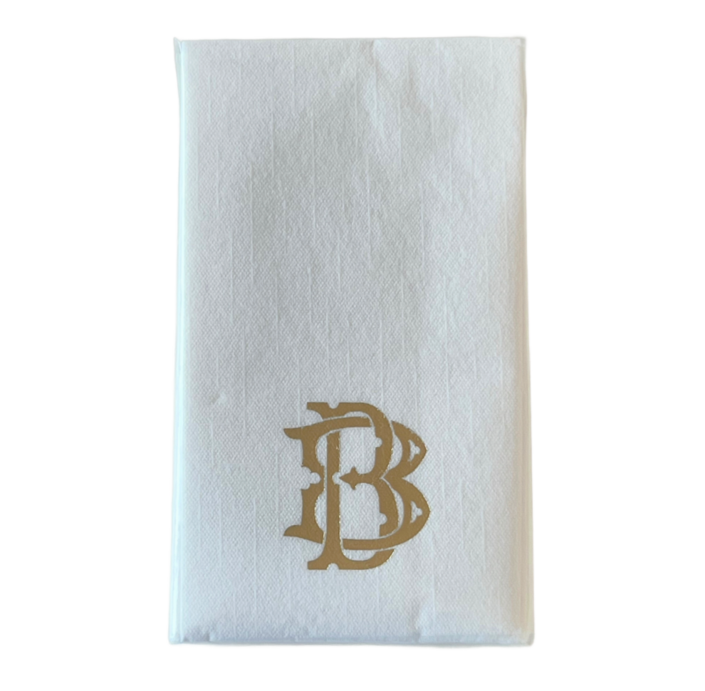 (B) Initial Linun Guest Napkins - 15 per pack