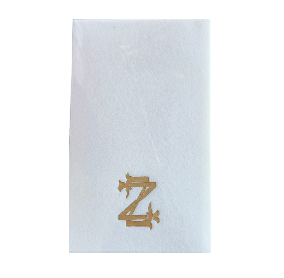 (Z) Initial Linun Guest Napkins - 15 per pack
