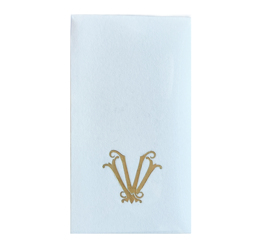 (V) Initial Linun Guest Napkins - 15 per pack