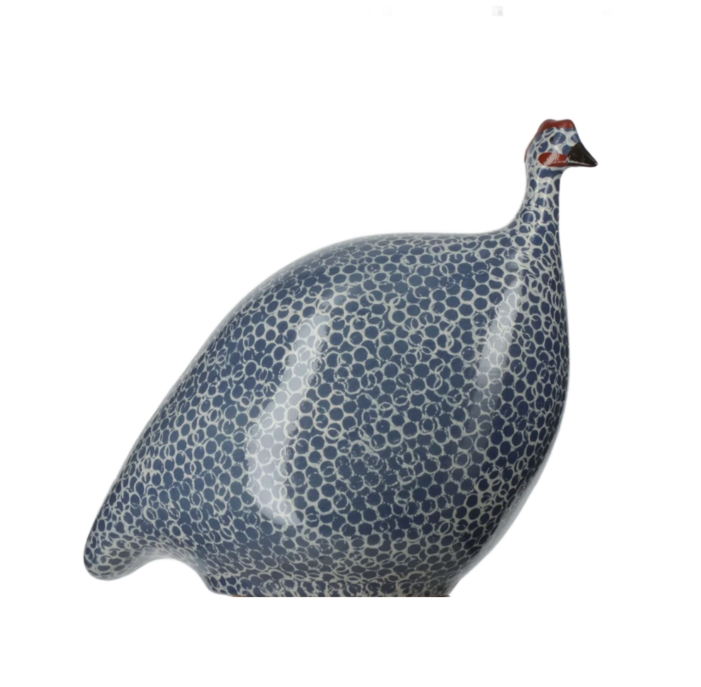 Large Blue Spotted White Guinea Fowl