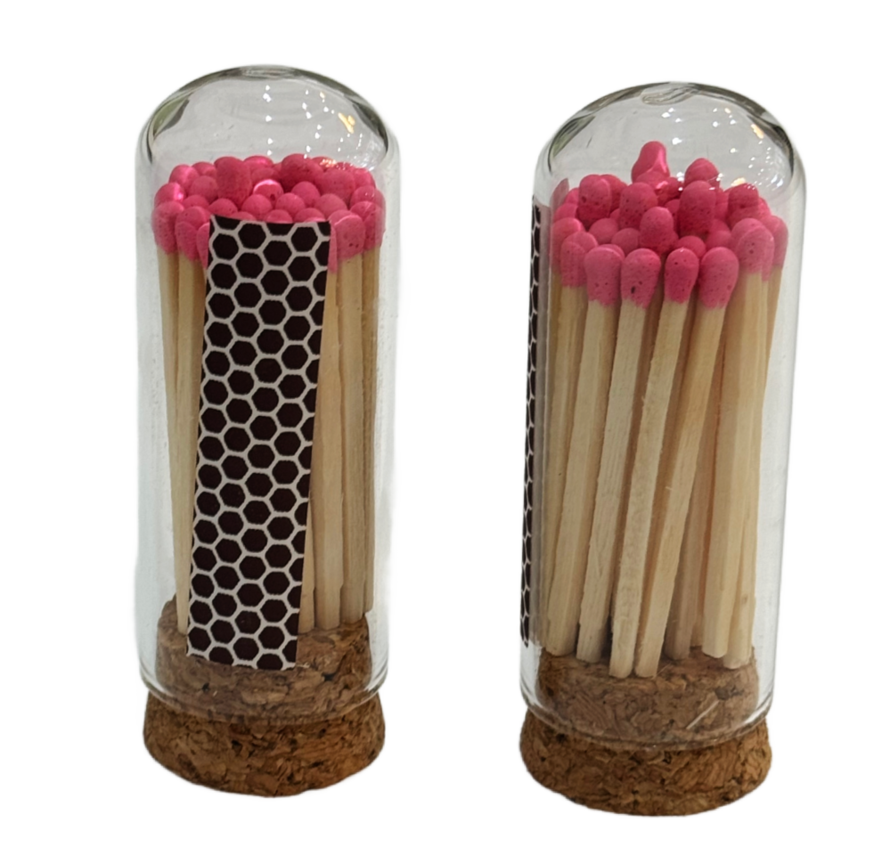 Mini Cloche Matches - Hot Pink