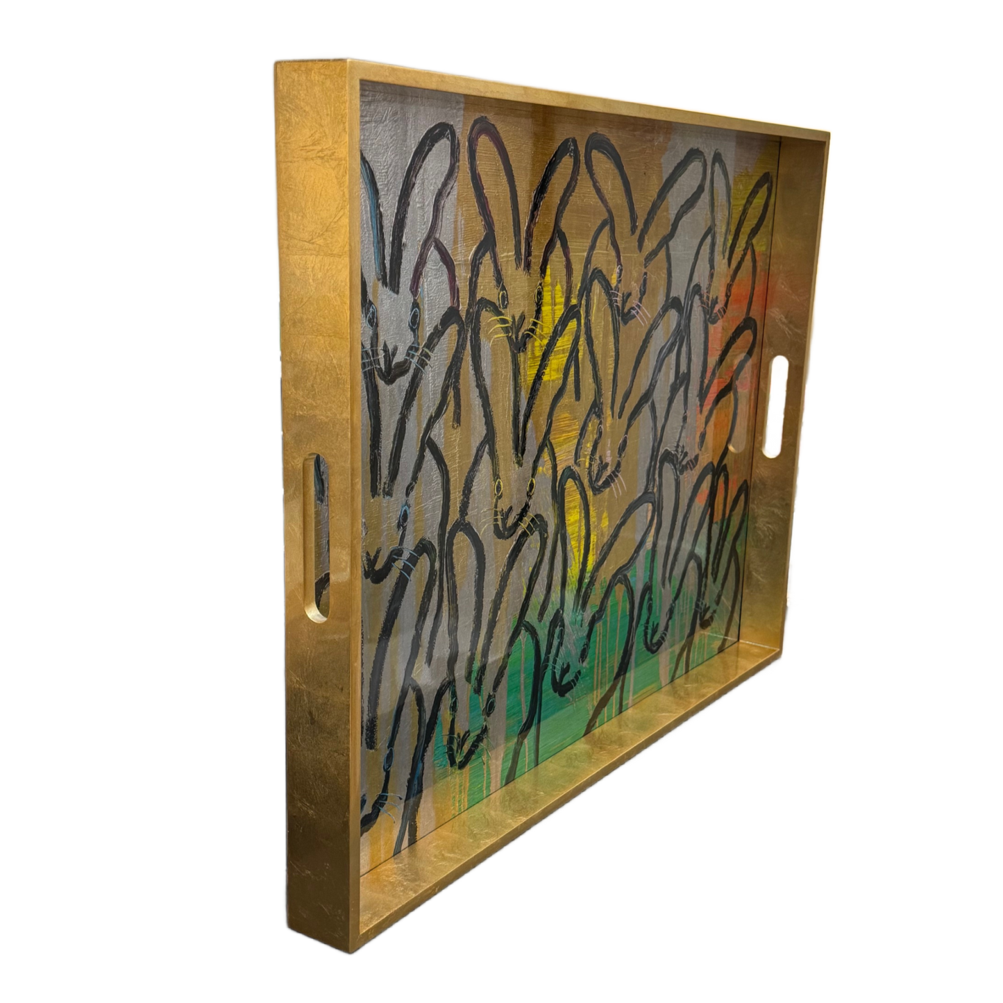 Hunt Slonem | Fluffle Gold Tray