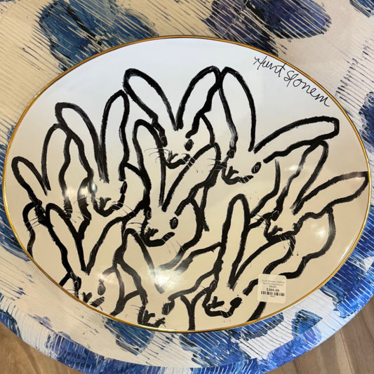 Hunt Slonem | Rabbit Run Serving Platter (Autographed)