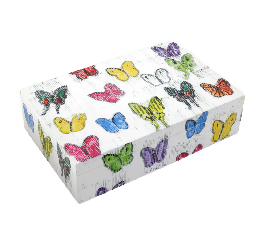 Hunt Slonem | Butterfly Dance Lacquer Box