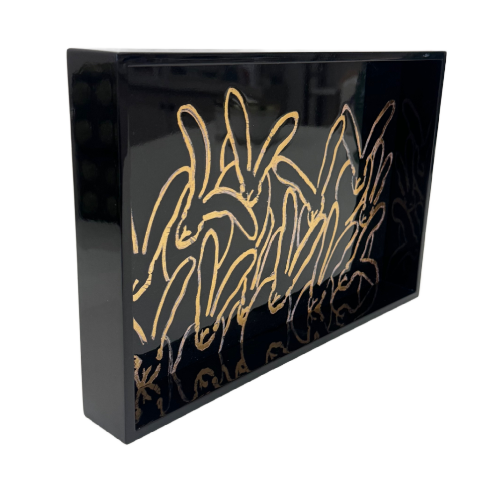 Hunt Slonem | Rabbit Run Black Gold