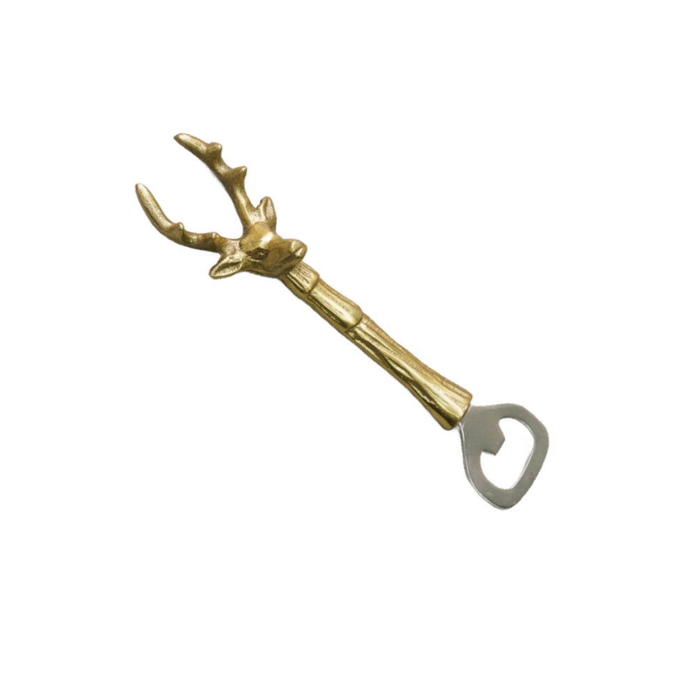 Brass Reindeer Bottle Opener