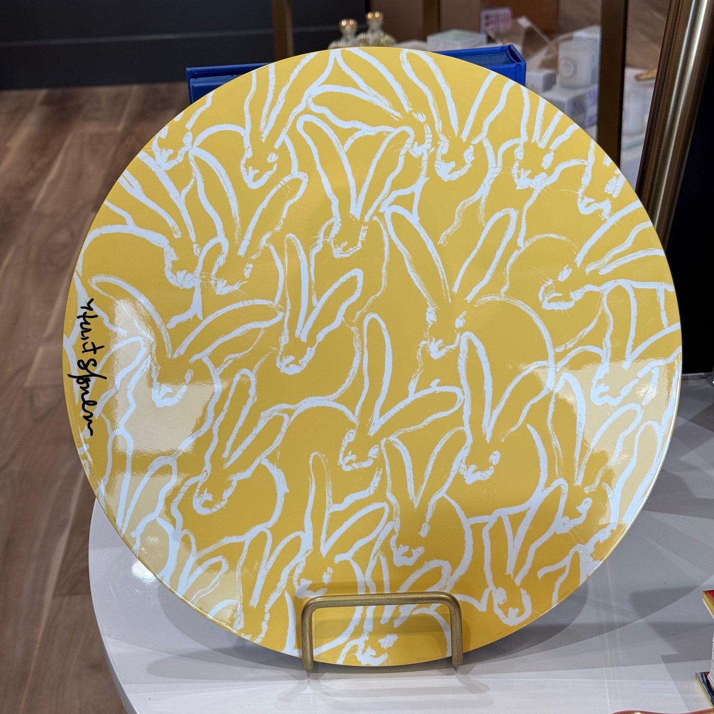 Hunt Slonem | Yellow Lacquer Mat - Autographed