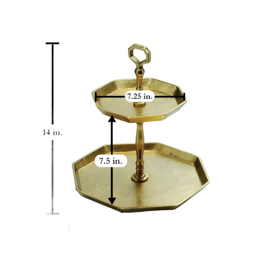 2-Tier Brass Holder