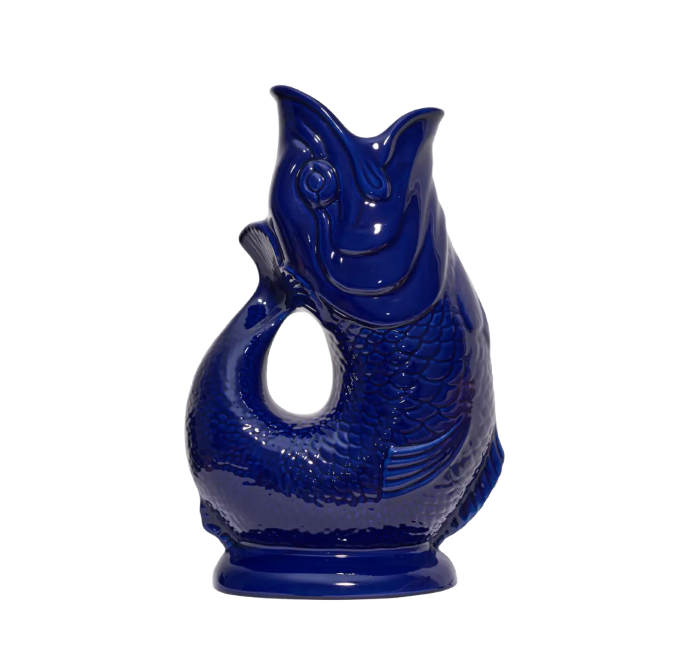 Cobalt Blue Gluggle Jug