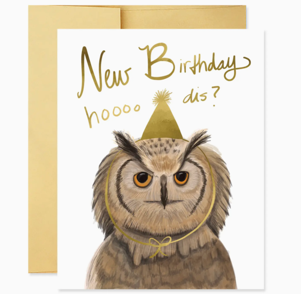 Hoo Dis Birthday Greeting Card