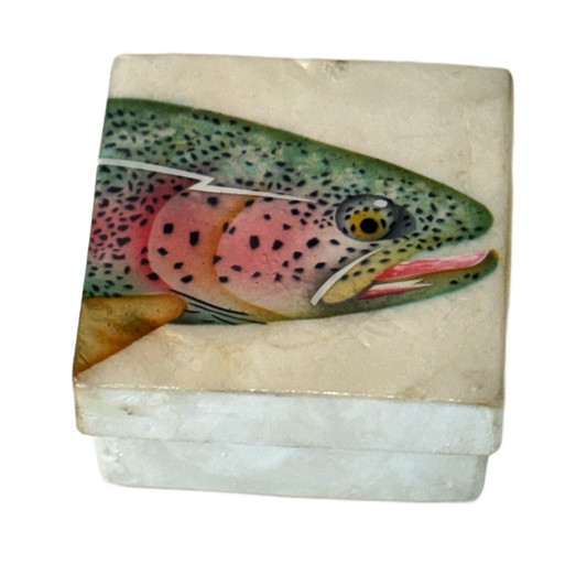 Rainbow Trout Capiz Shell Box