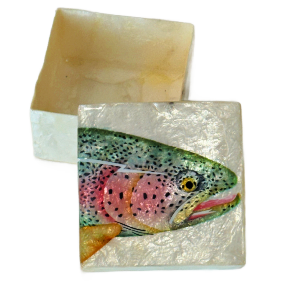 Rainbow Trout Capiz Shell Box