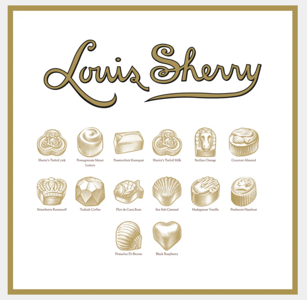 12 Piece Chocolate Gracie Square Box by Louis Sherry