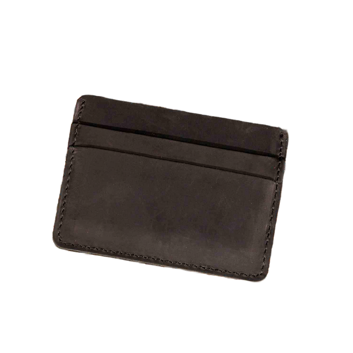 Leather Card Holder Wallet, Handmade Wallet for Men: Black