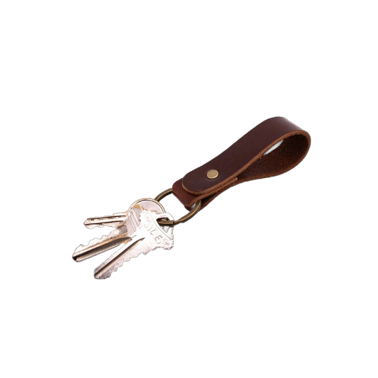 Leather Key Ring - Keychain: Folklore Brown