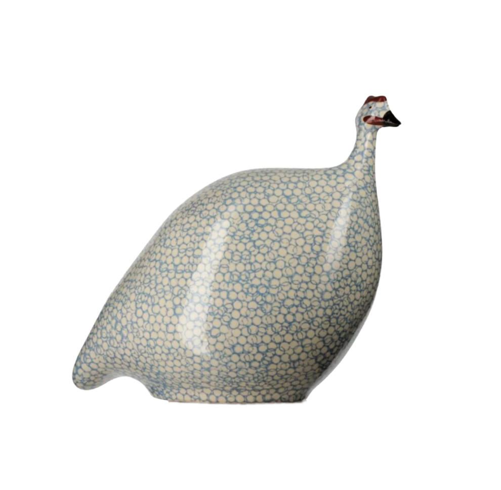 Large White with Blue Spots Guinea Fowl