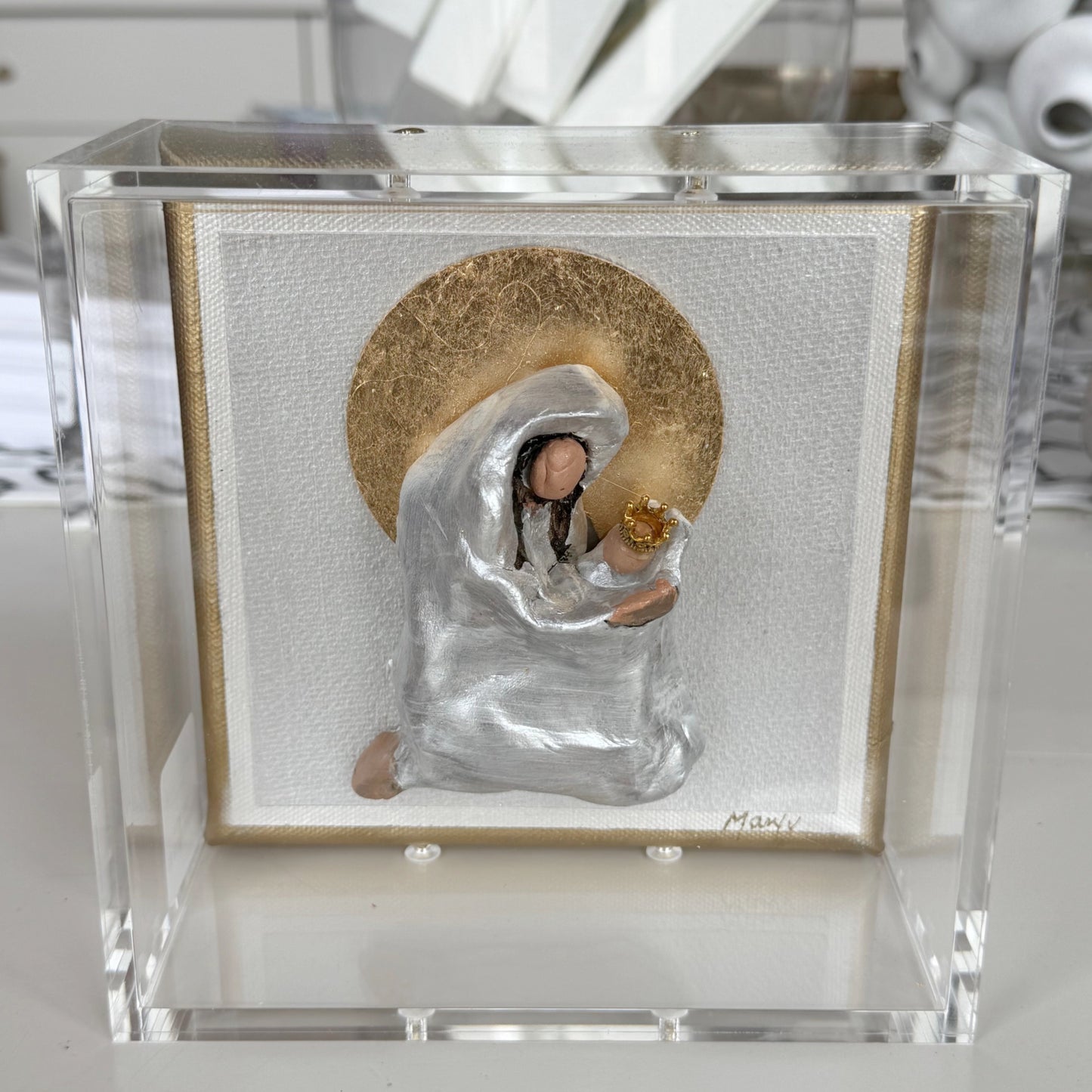 Mary and Jesus 6x6 Shadowbox