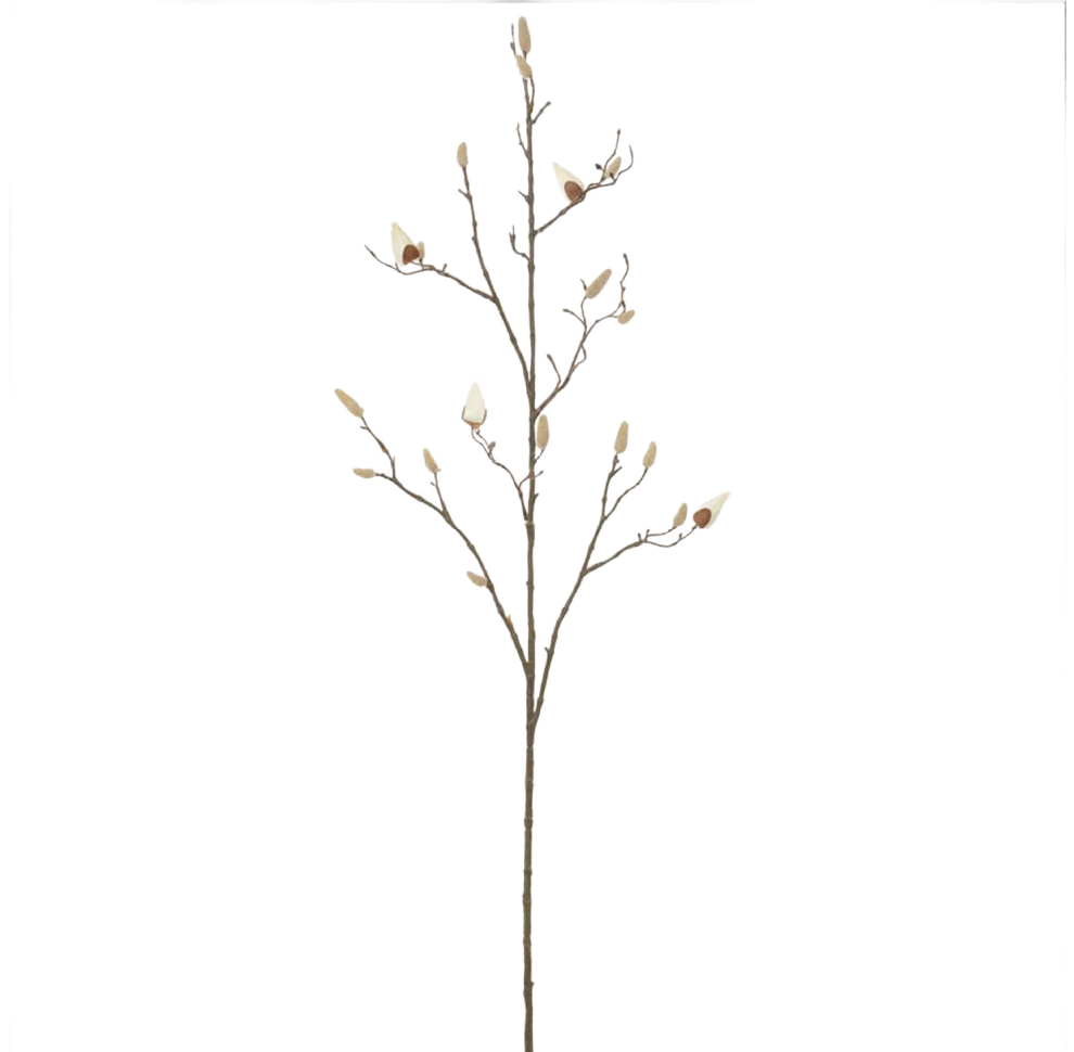 44.4" White Magnolia Bud Spray