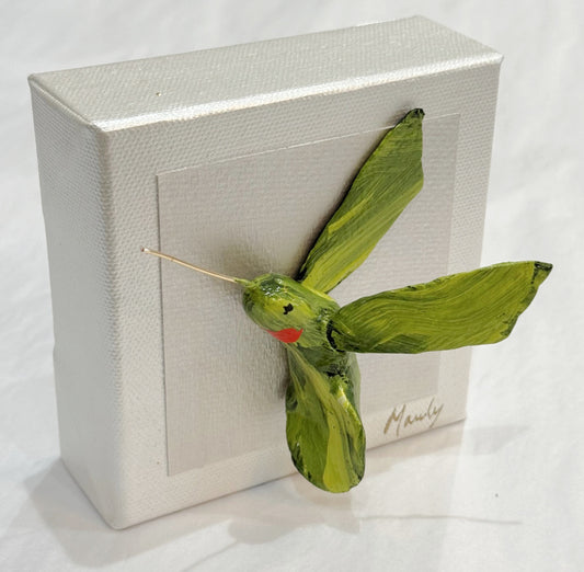 Green Hummingbird 4x4 Canvas
