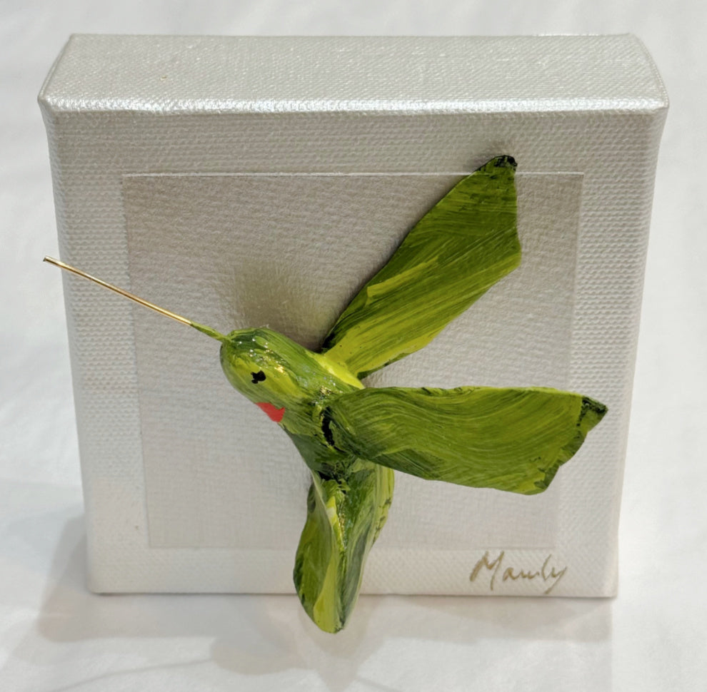 Green Hummingbird 4x4 Canvas