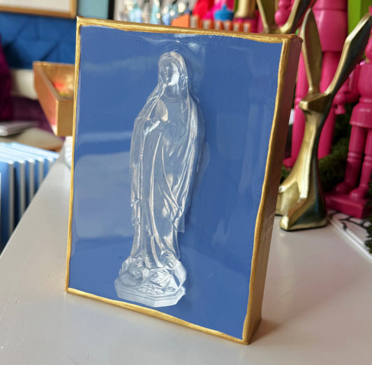 Mother Mary 5x7 Periwinkle Canvas