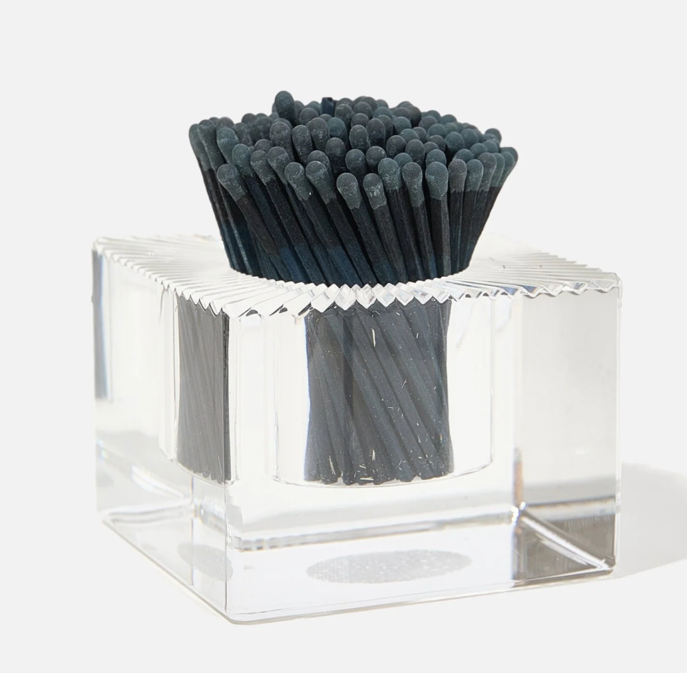 Sq Match Holder and Striker - Black