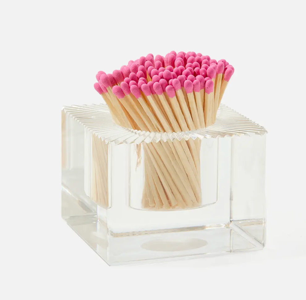 Sq Match Holder and Striker - Hot Pink