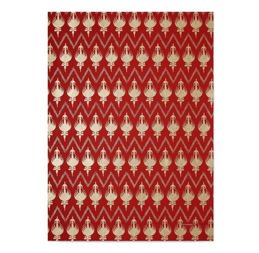Ikat Red/Gold Metallic Wrap Sheets