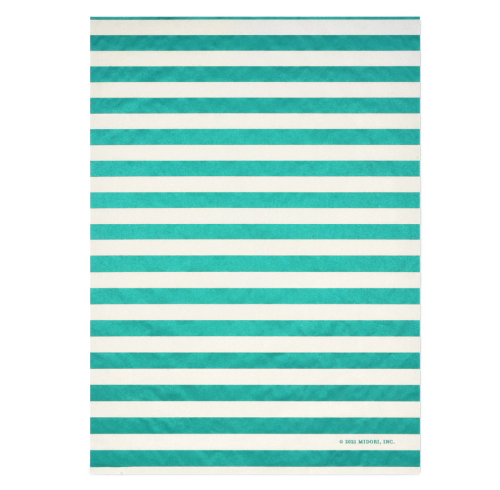 Stripes Cream/Green Metallic Wrap Sheets