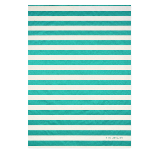 Stripes Cream/Green Metallic Wrap Sheets