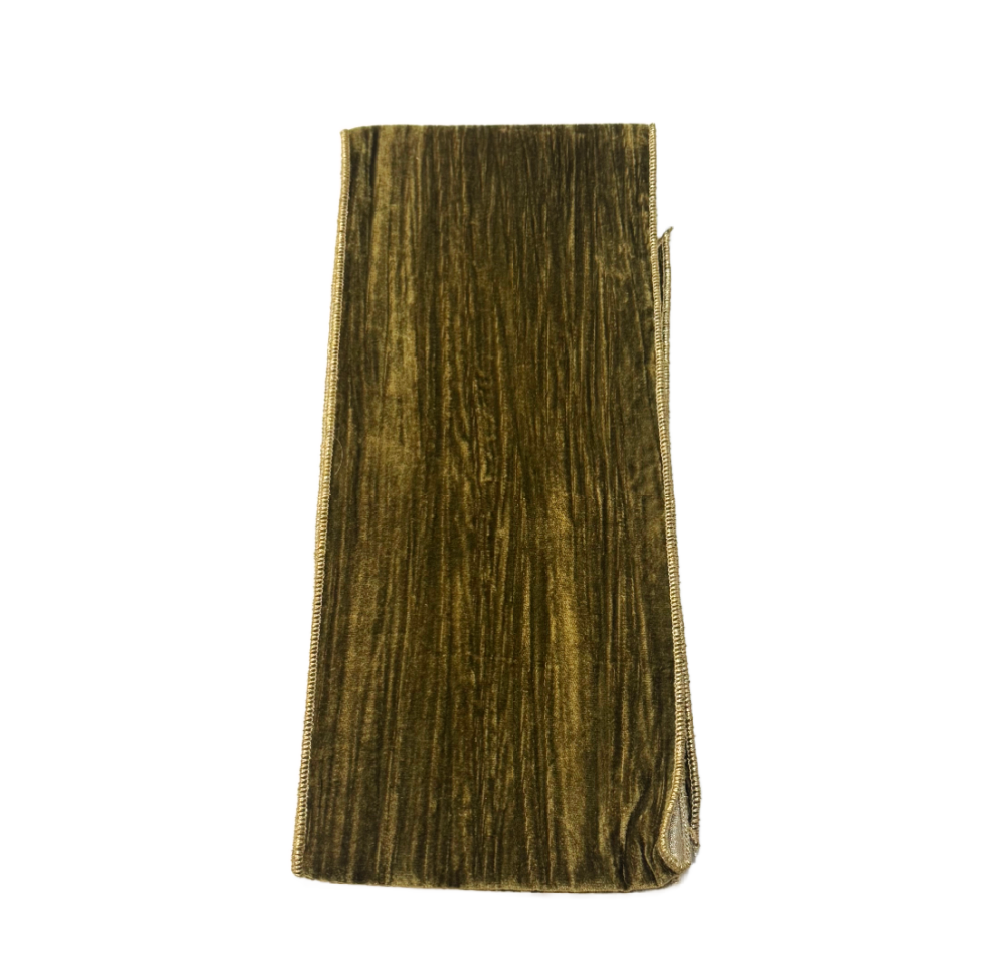 Vintage Moss Velvet Wreath Sash