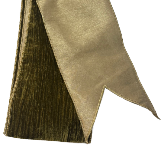 Vintage Moss Velvet Wreath Sash