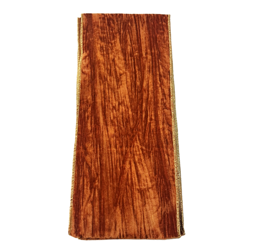 Vintage Persimmon Velvet Wreath Sash