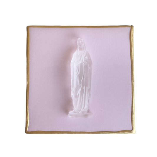 Mother Mary 4x4 Light Pink Canvas