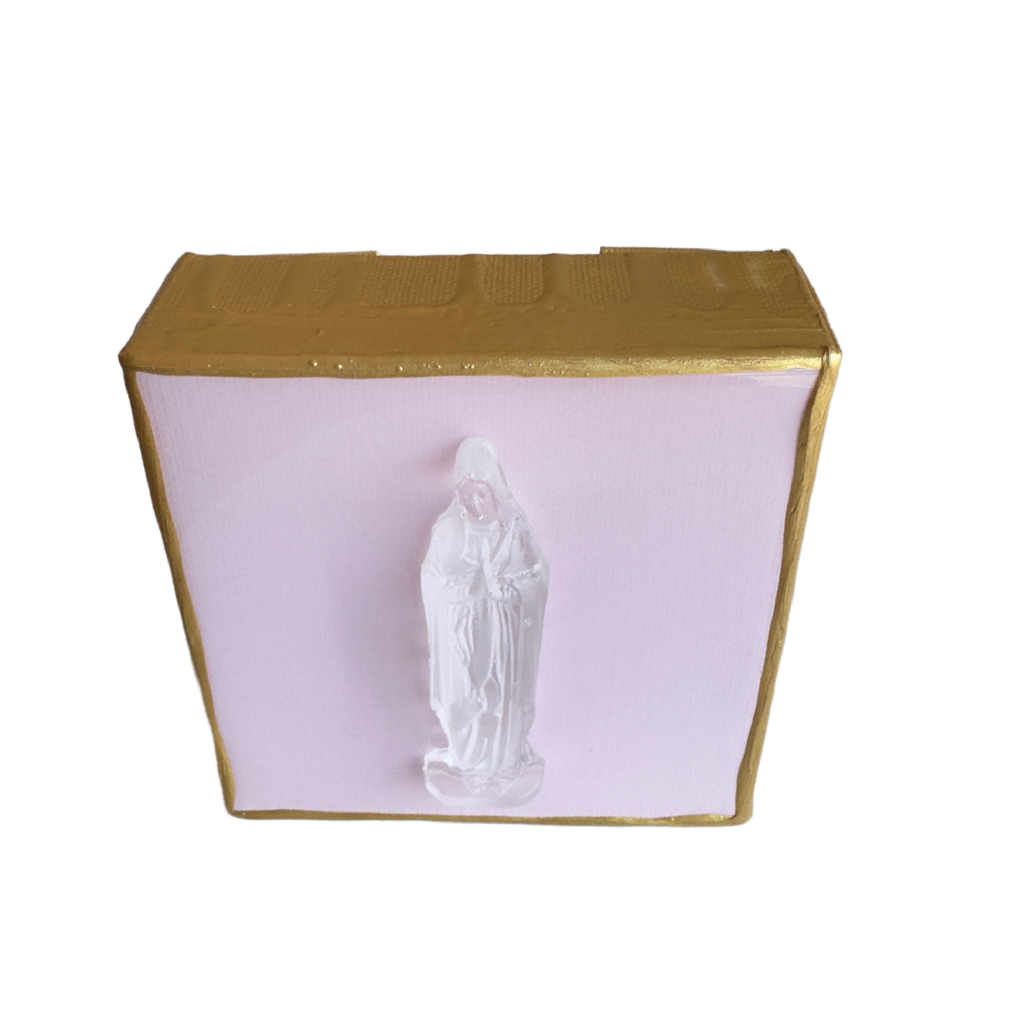 Mother Mary 4x4 Light Pink Canvas