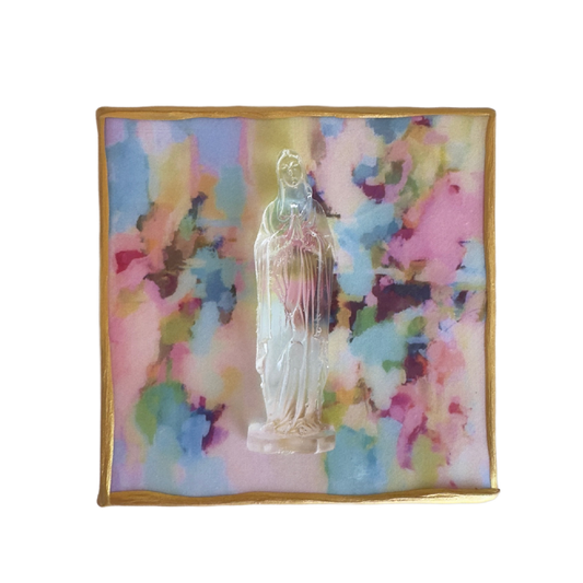 Mother Mary 4x4 Watercolor Canvas