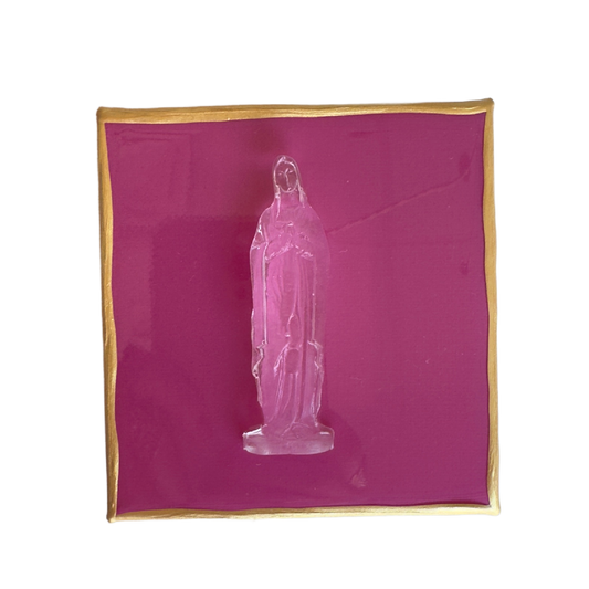 Mother Mary 4x4 Hot Pink Canvas