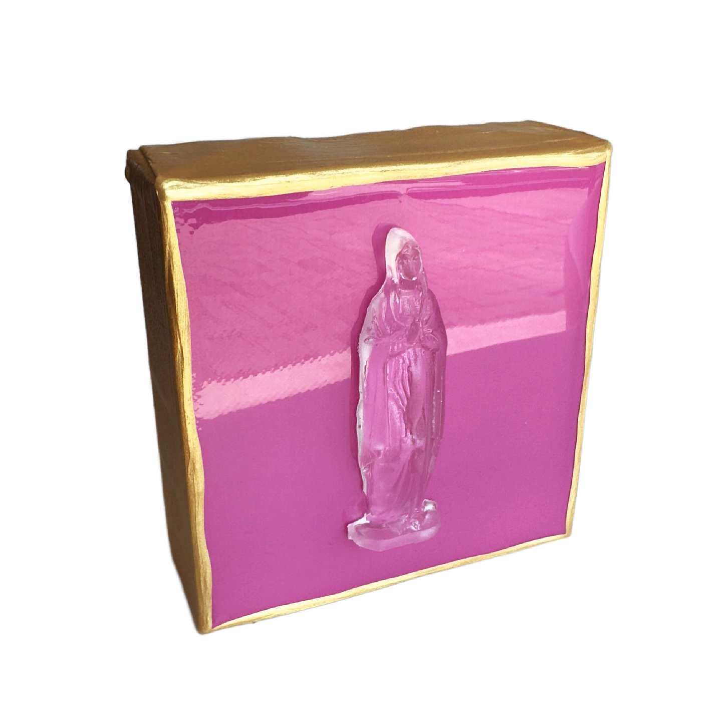 Mother Mary 4x4 Hot Pink Canvas