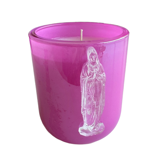 Mother Mary Pink Candle