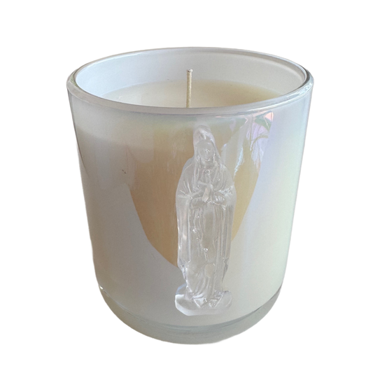 Mother Mary Iridescent Garden District Candle