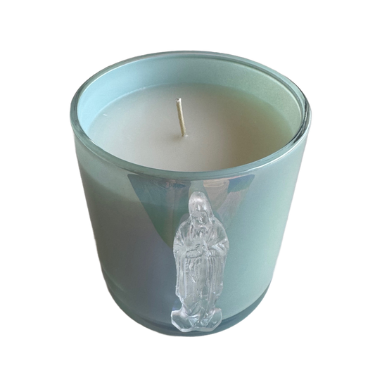 Mother Mary Blue Iridescent Uptown Candle