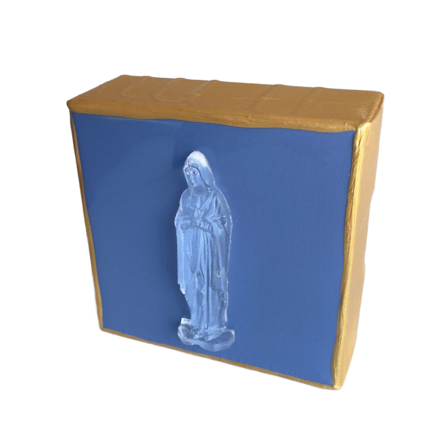 Mother Mary 4x4 Periwinkle Canvas