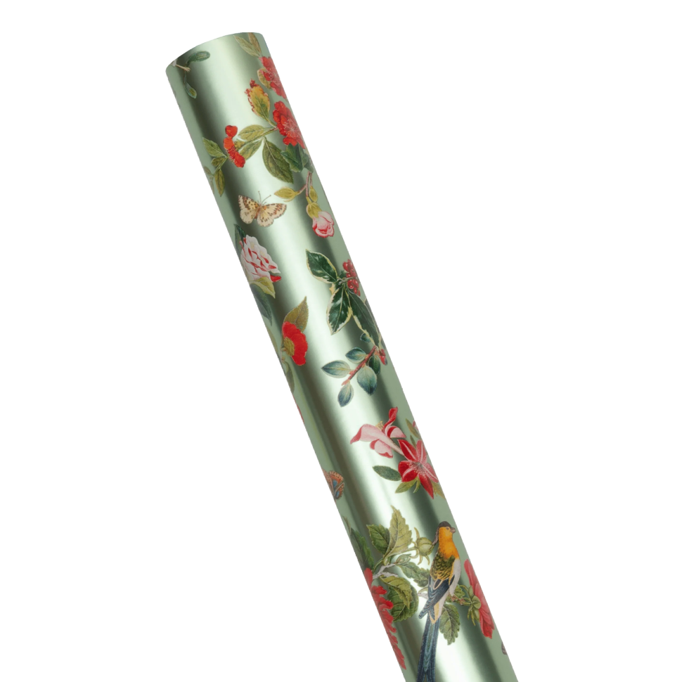Christmas Chinoiserie Celadon Gift Wrapping Paper