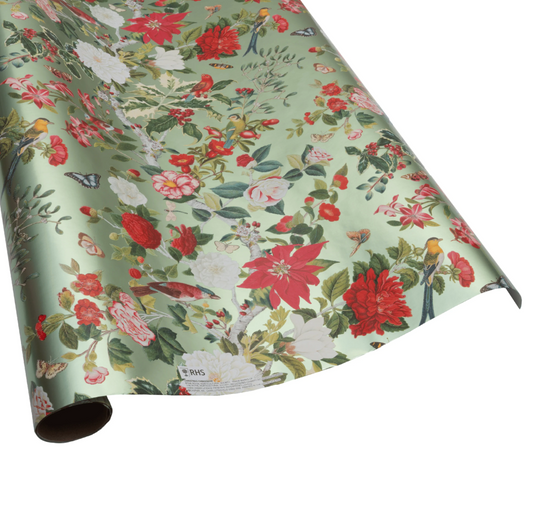 Christmas Chinoiserie Celadon Gift Wrapping Paper