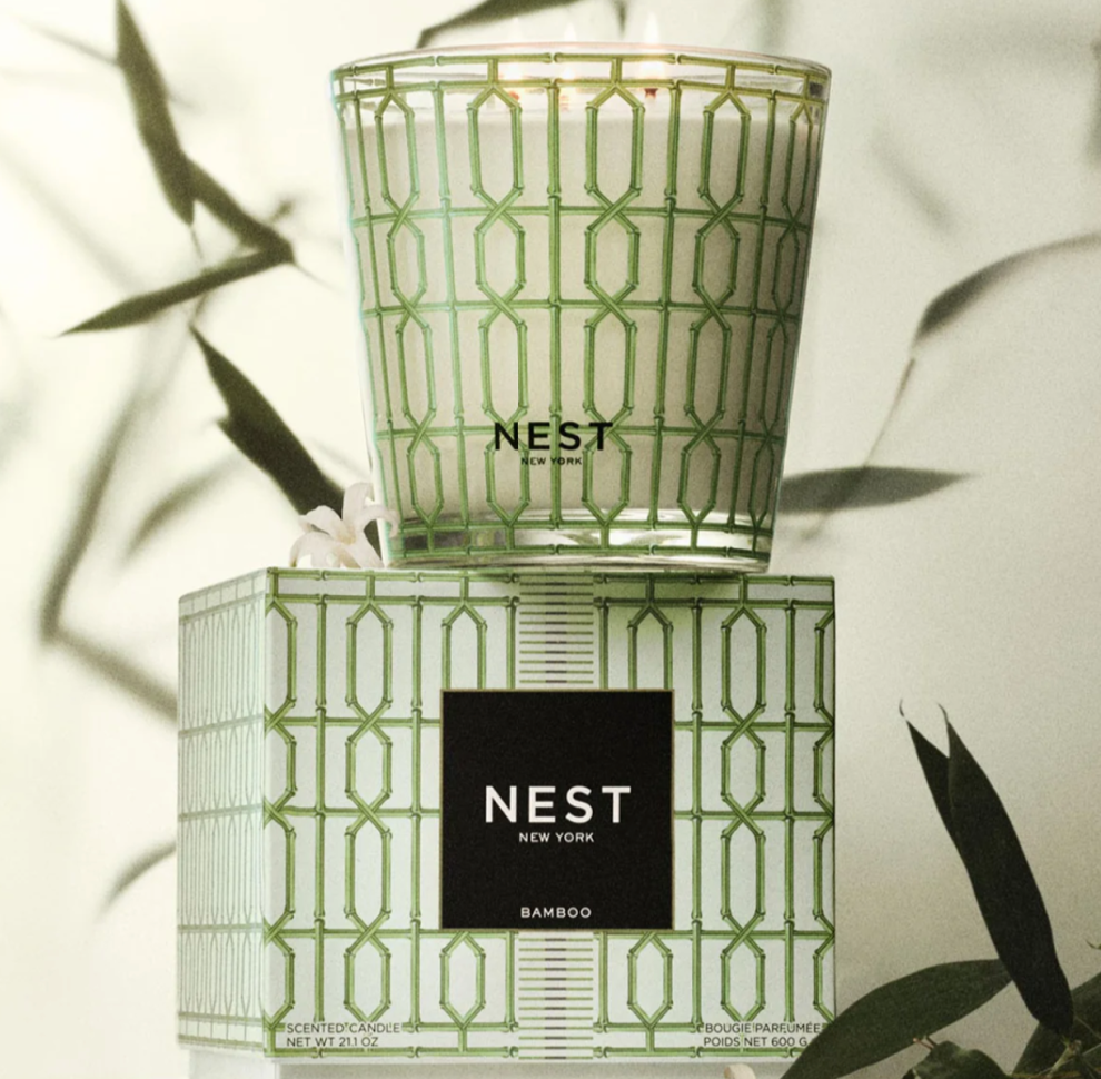 Bamboo Decorative 3 Wick Candle by Nest