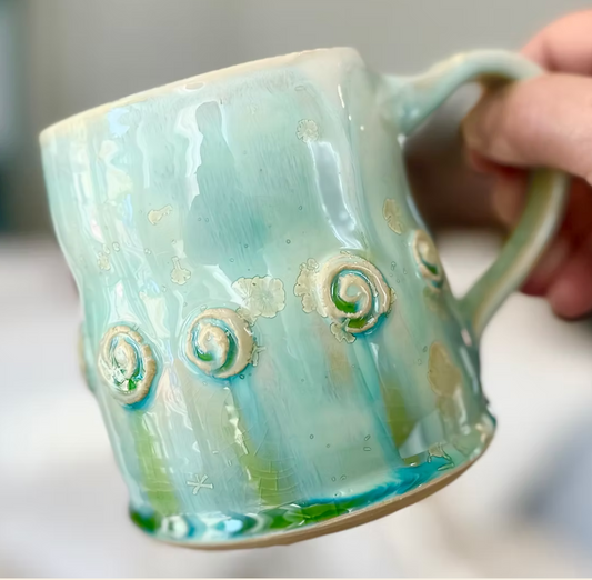 Aqua Green Rosary Mug